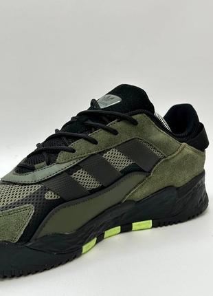Кросівки adidas nitenall кроси adi найтбол адіки найт бол темно зелені10 фото