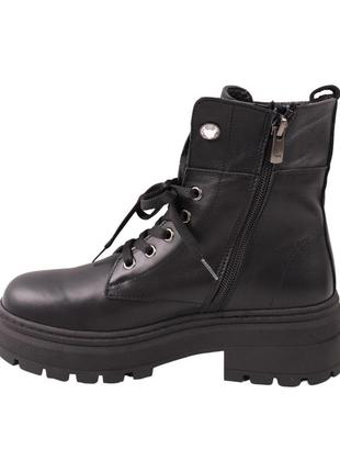 Ботинки женские aquamarin черные натуральная кожа, 36