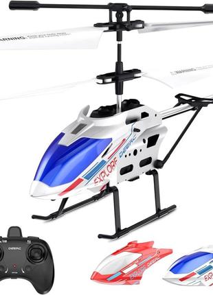 Вертоліт з дистанційним керуванням deerc, 3.5 ch висота утримує rc вертольоти з гіроскопом для початківців, 2 снаряди світлодіодне
