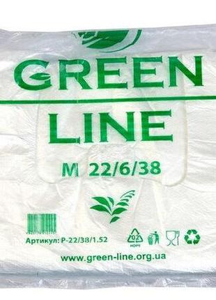 Полиэтиленовые пакеты green line100 шт. (22*38 см)