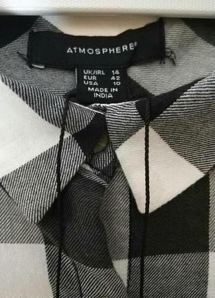 Стильная рубашка рубашка клетка накладной карман бренд atmosphere primark, р.144 фото