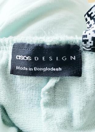 Натуральные 100 % котон шорты на комфортной талии с карманами asos design мятного оттенка