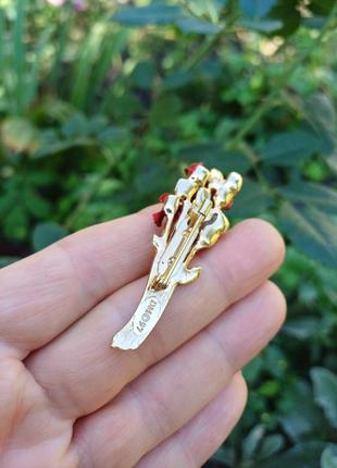 Винтажная брошь "букет роз", danbury mint для avon