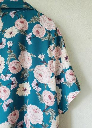 Новая удлиненная блуза с цветочным принтом shein curve 4 xl9 фото
