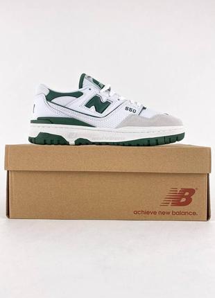 Кросівки жіночі new balance 550 white & green