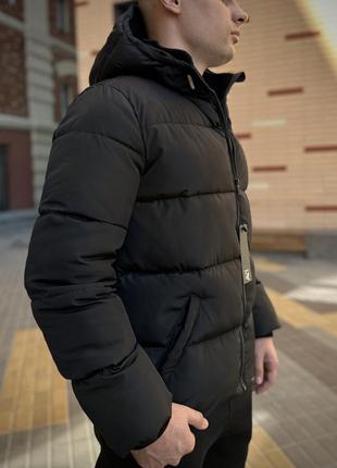Куртка чоловіча зимова i'm ukrainian до -25*c з капюшоном тепла коротка зима чорна | пуховик чоловічий зимовий4 фото