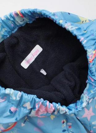 Утепленные болоневые штанишки для непогоды с единорогами