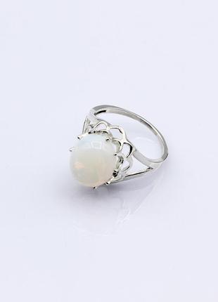 Серебряное кольцо и серьги с лунным камнем2 фото