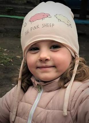 Zara the pink sheep демисезонная шапочка   3-5 лет хлопок