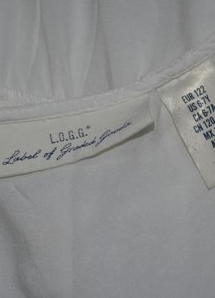 6 - 7 лет 122 см h&m натуральная рубашка блузка блуза для модниц легкая выбивка7 фото