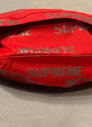 Сумка на пояс supreme red belt bag поясная сумка на грудь бананка красная нейлон супрем8 фото
