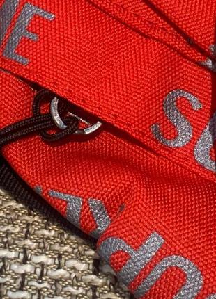 Сумка на пояс supreme red belt bag поясна сумка сумка на груди бананка червона нейлон супрем2 фото