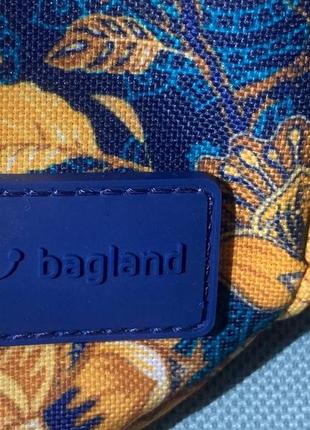 Сумка на пояс bagland dark blue yellow belt bag поясна сумка сумка на груди бананка листя осінь нейлон4 фото