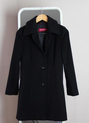 Пальто шерстяное max mara studio wool slim coat1 фото