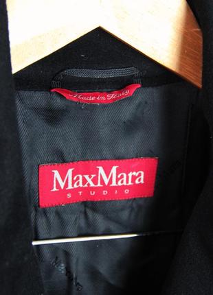 Пальто шерстяное max mara studio wool slim coat8 фото