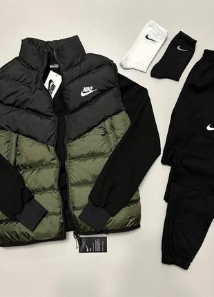 Набор nike: жилет-свитшот-бртаны