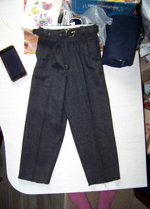 Шерстяные турецкие классические с ремнем брюки umut 26 размер 3-4-5 лет4 фото