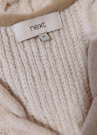 Женский белый свитер, вязанный женский удлинённый свитер2 фото