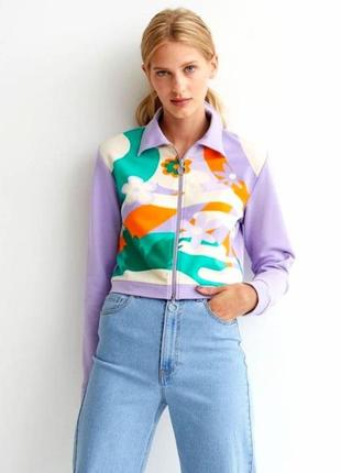 Укорочена ковта топ на замку h&m