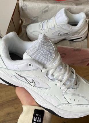 Кросівки nike m2k tekno "essential white black"2 фото