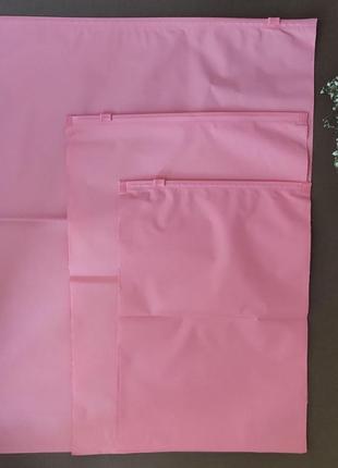 Пакет із бігунком водонепроникний 20*28 рожевий1 фото