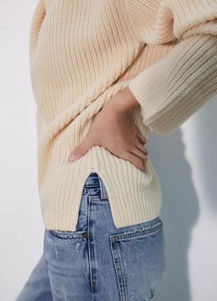 Вʼязаний светр, джемпер із коміром човником zara, колекція 2022 року, розмір s, l4 фото
