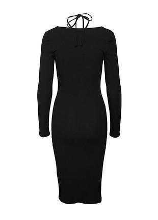 Платье плаття міді сукня в рубчик vero moda2 фото