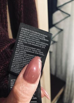 Джемпер h&amp;m темно-бордовый новый 44-463 фото