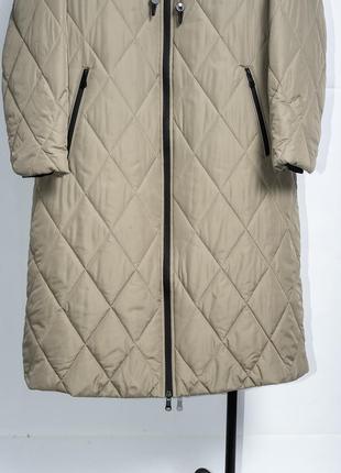 Новое стеганое пальто zara бежевый стеганый плащ оверсайз с капюшоном10 фото