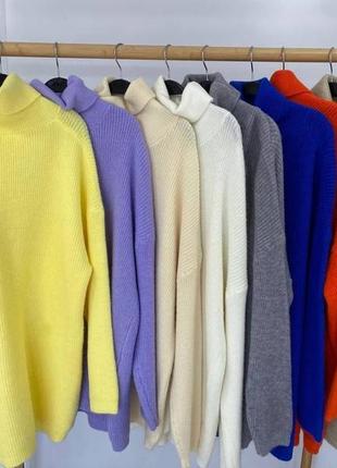 Жіночий светр туніка,кофта туніка,тёплый свитер,женский свитер туника,кофта под горло,вязаный свитер,вʼязана кофта1 фото
