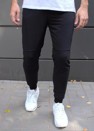Чорні спортивні штани на манжетах2 фото