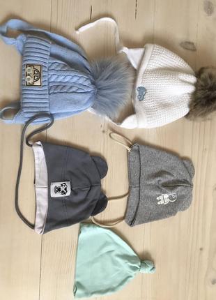 Шапочки на 3-6мес