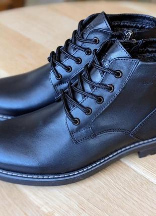 Чоловічі зимові черевики класика блискавка шкіряні кожаные мужские зимние ботинки...