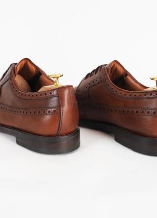 Туфли броги clarks кожаные коричневые мужские оригинал4 фото