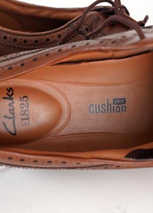 Туфли броги clarks кожаные коричневые мужские оригинал5 фото