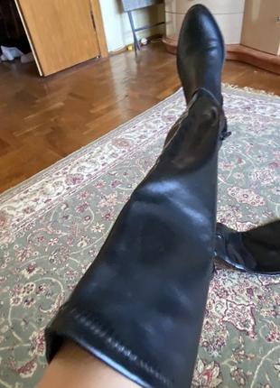 Высокие ботфорды сапожки-чулки с широким голенищем