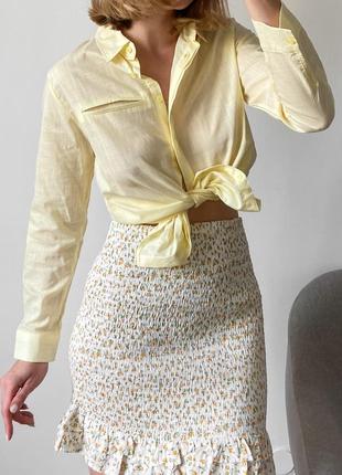 Женская юбка резинка в цветочный принт10 фото