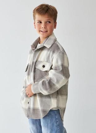 Утепленна рубашка для хлопчика 🐝2 фото