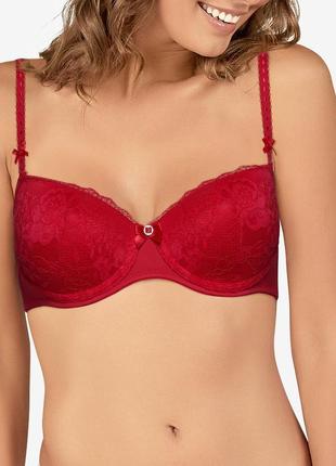 75с-d кружевной бюстгальтер красного цвета от hunkemöller1 фото