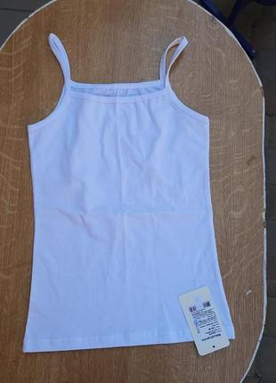 Майка бретелька на бретельці  біла белая