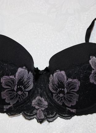 80с - 36с бюстгальтер hunkemöller  из микрофибры и кружева2 фото