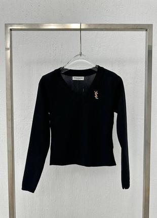 Кофта ysl лонгслив с v вырезом