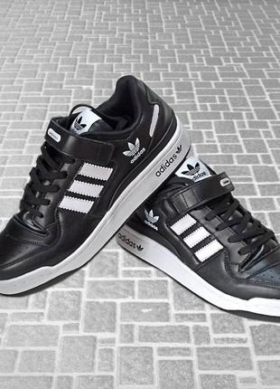 Чоловічі кросівки adidas forum  адідас форум  шкіряні  осінь весна прошиті