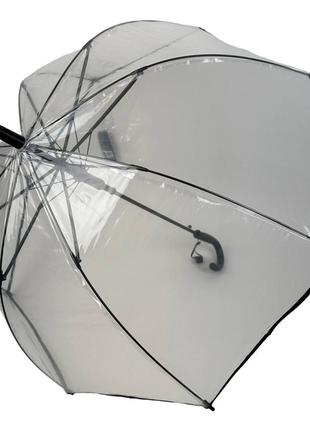 Детский зонт-трость прозрачный от fiaba с черной ручкой, к0312-22 фото
