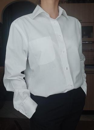 Базовая белая рубашка р. m-l3 фото