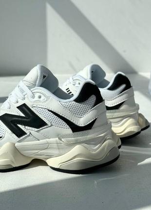 Nb 9060 white black new balance кожа7 фото