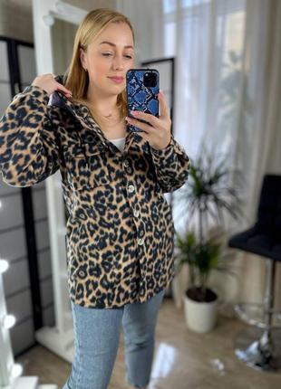 Тепла сорочка в  клітку з капюшоном plus size (2) р. 50-582 фото