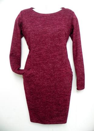 Трикотажне плаття з кишенями м-л