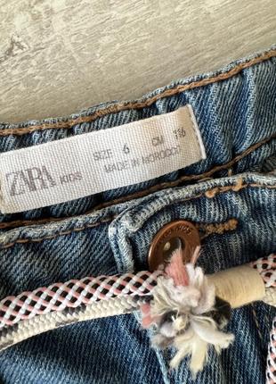 Широкие джинсы zara 6р джинсы с карманами для девчики 5-6р широкие джинсы стильные джинсы для девчонки3 фото