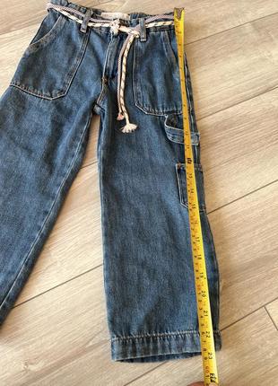 Широкие джинсы zara 6р джинсы с карманами для девчики 5-6р широкие джинсы стильные джинсы для девчонки2 фото
